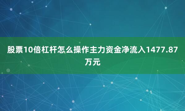 股票10倍杠杆怎么操作主力资金净流入1477.87万元