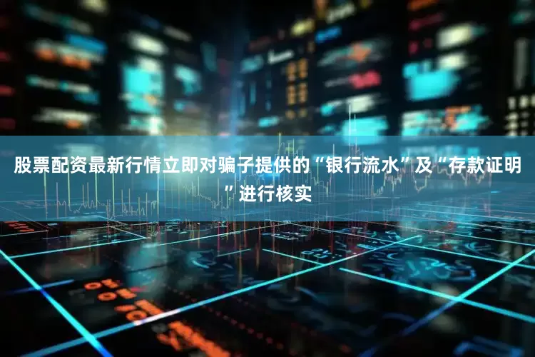 股票配资最新行情立即对骗子提供的“银行流水”及“存款证明”进行核实